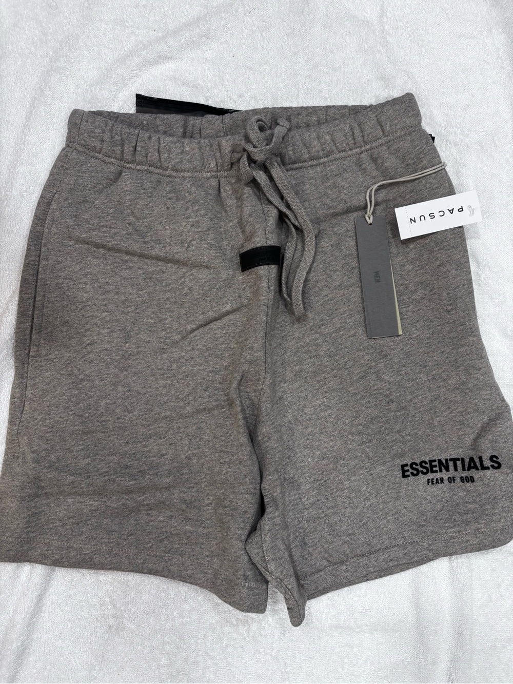 Essentials Men's Grey Athletic Shorts with Drawstring